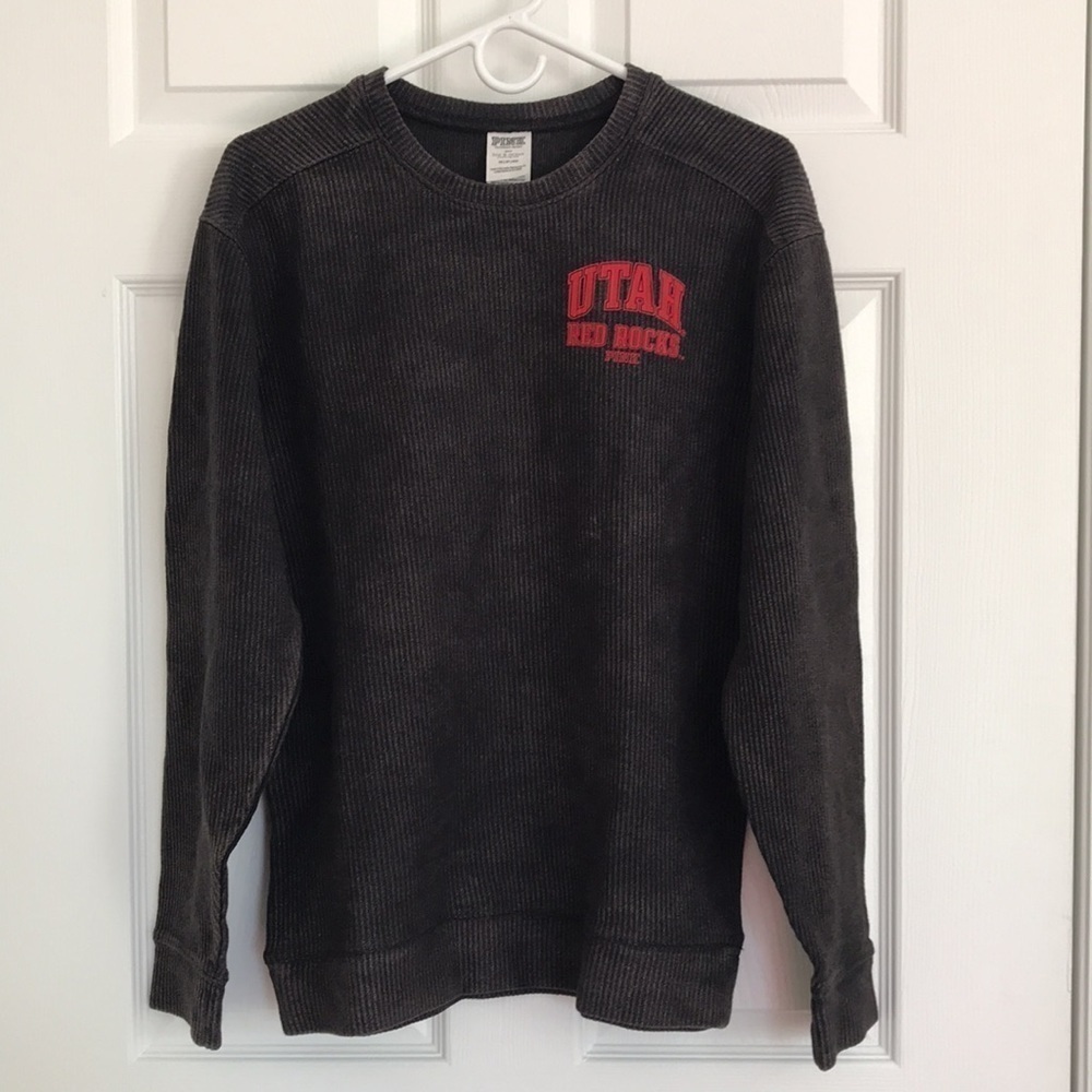 💖PINK Victorias Secret Collegiate Pullover University of Utah 💯Cotton Red Rock